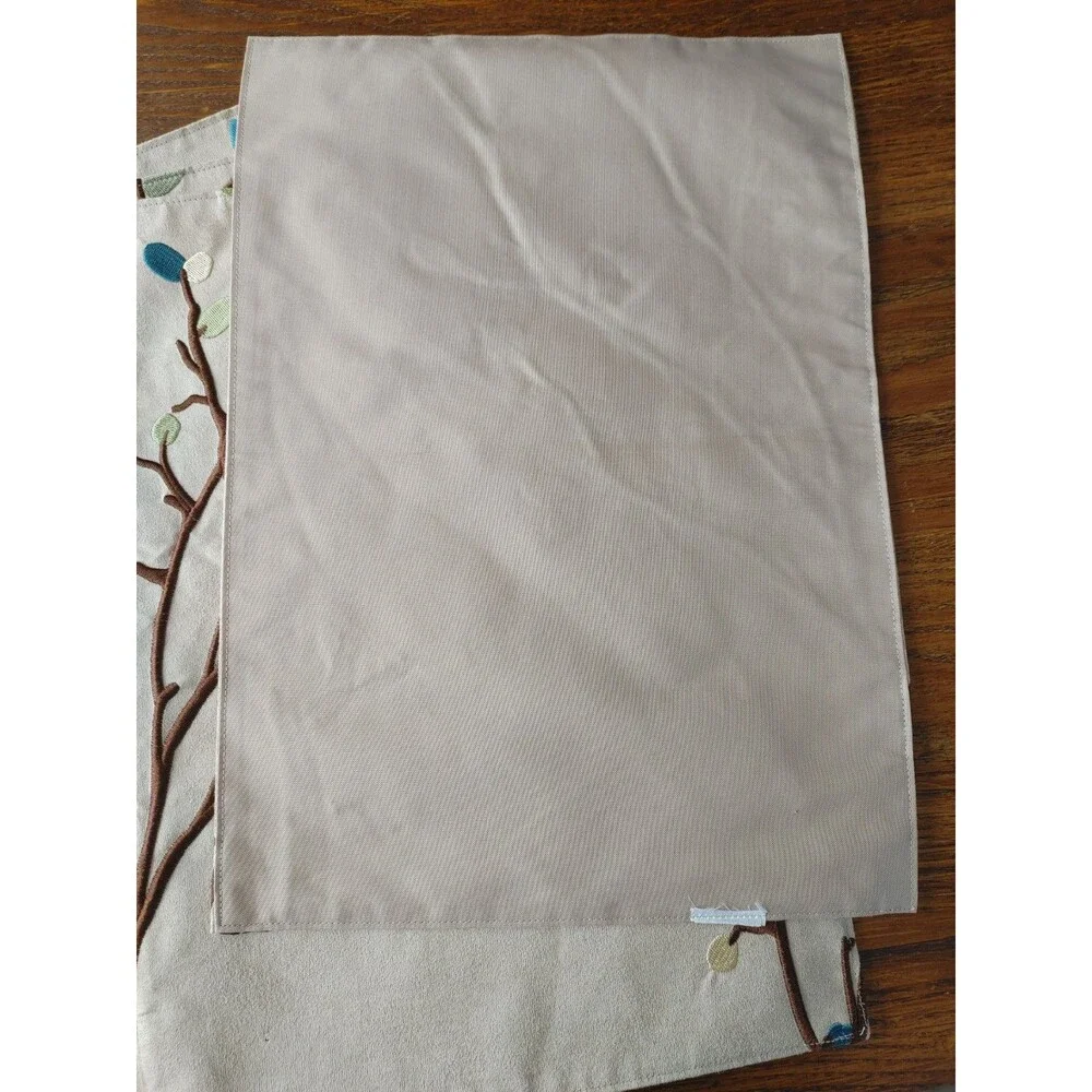 Branches Embroidery Placemats Set Very Nice SEE PICS